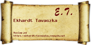 Ekhardt Tavaszka névjegykártya
